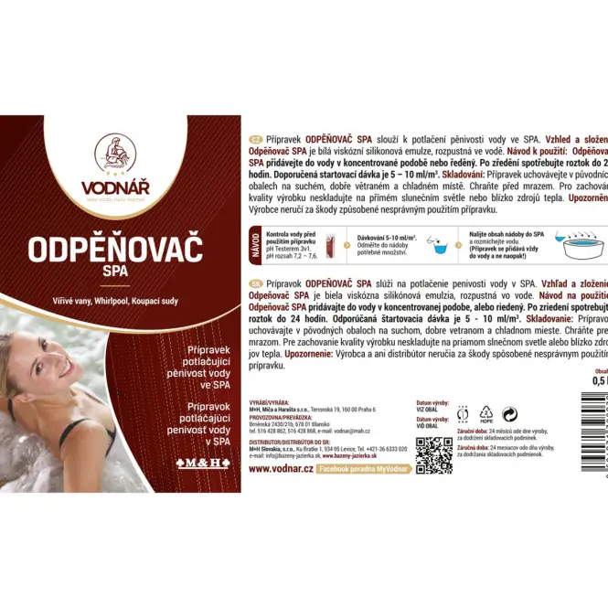 Vodnar Čistenie SPA 0,5l