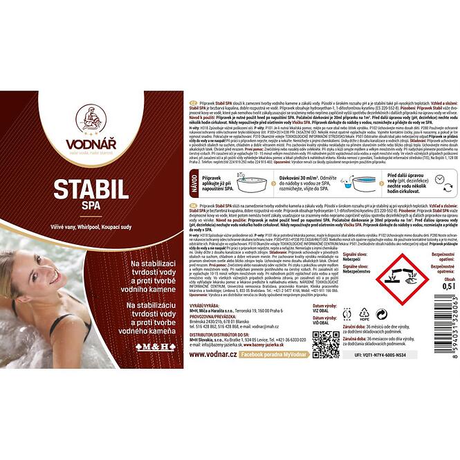 Vodnar Prípravok Stabil SPA 0,5l