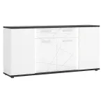 Komoda Venezia VENK02 4D2S biela alpská/dub vicenza čierna/mdf biela L