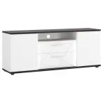 Komoda RTV Venezia VENF01 2D2S biela alpská/dub vicenza čierna/mdf biela L