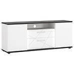 Komoda RTV Venezia VENF01 2D2S biela alpská/dub vicenza čierna/mdf biela L
