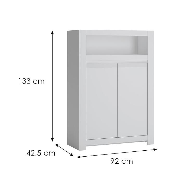 Komoda Novi NVIK02 2D biela alpin/pvc biela supermat,2