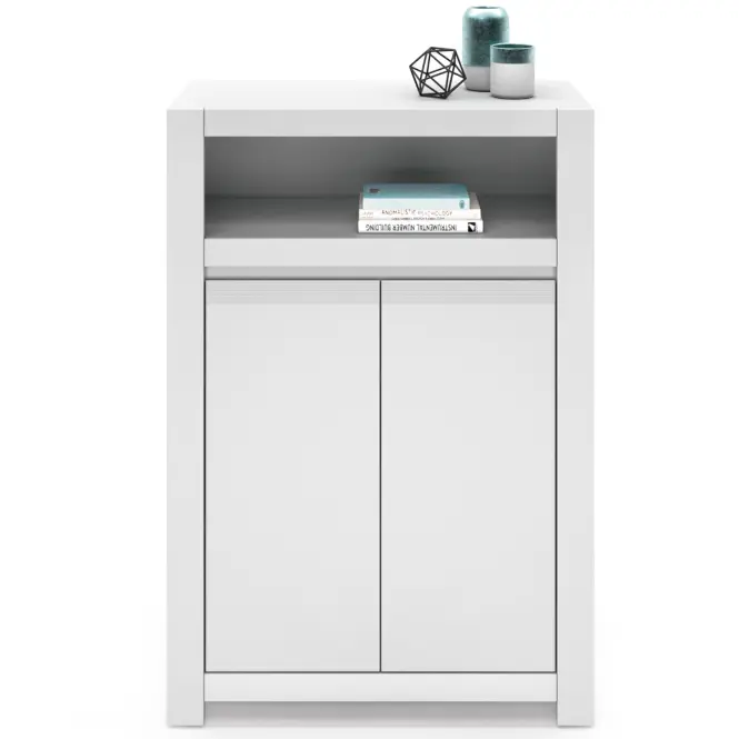Komoda Novi NVIK02 2D biela alpin/pvc biela supermat
