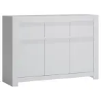Komoda Novi NVIK04 3D3S biela alpin/pvc biela supermat