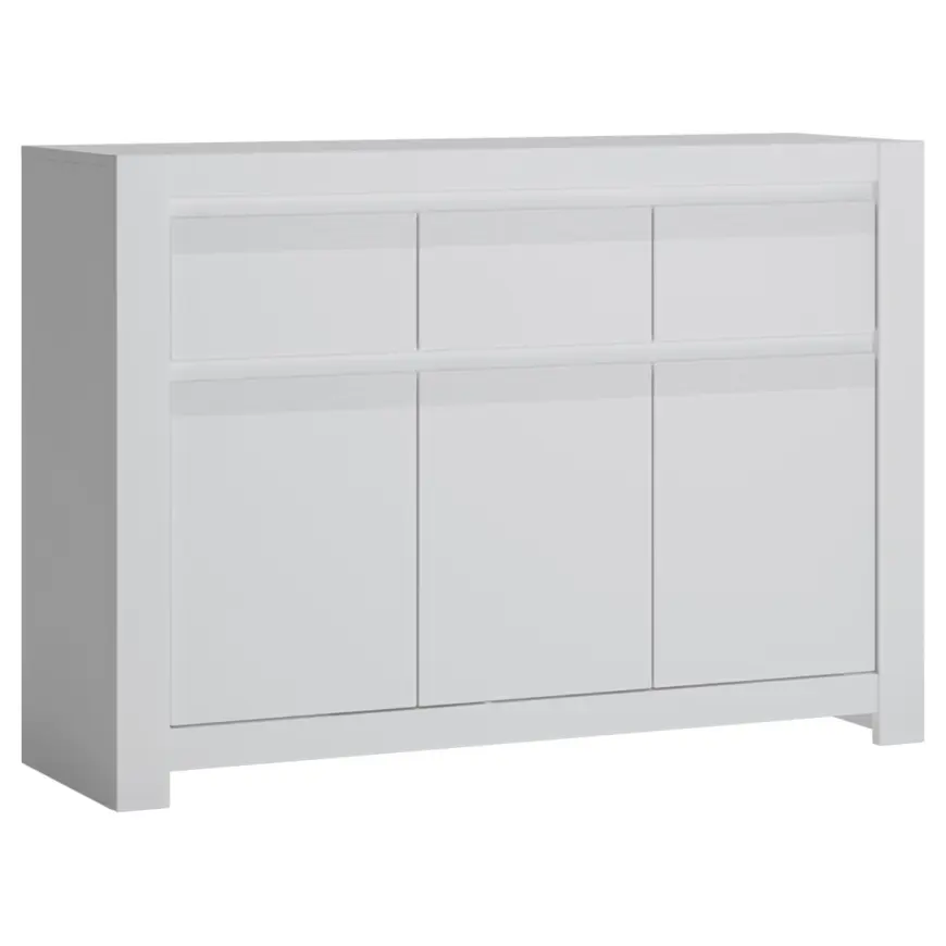 Komoda Novi NVIK04 3D3S biela alpin/pvc biela supermat