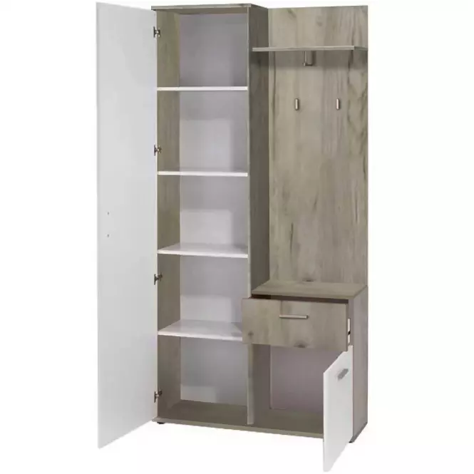 Predsieňový nábytok Justus biely/country grey,3