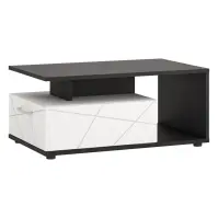 Konferenčný stolík Venezia VENT01 1S biela alpská/dub vicenza čierna /mdf biela L