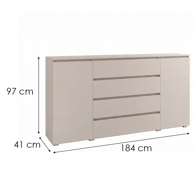 Komoda Cosmo C06 4S2D kašmír,2