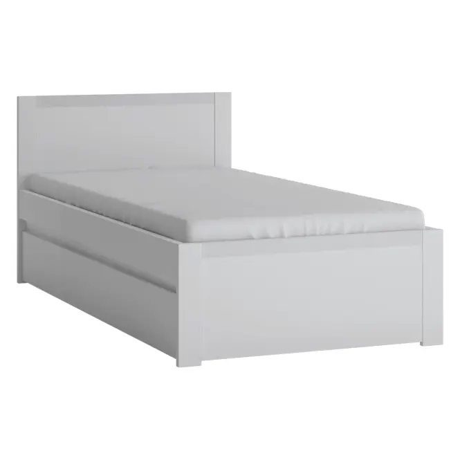 Posteľ Novi NVIZ01 90 1S biela alpin/pvc biela supermat