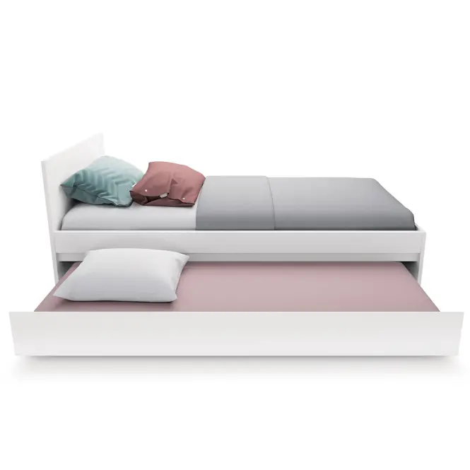 Posteľ Novi NVIZ01 90 1S biela alpin/pvc biela supermat,4