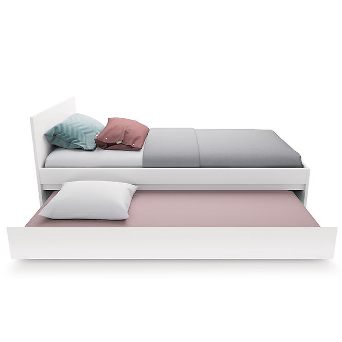 Posteľ Novi NVIZ01 90 1S biela alpin/pvc biela supermat,4