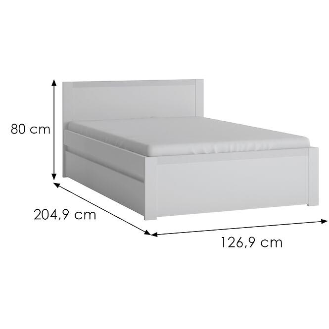 Posteľ Novi NVIZ02 120 1S biela alpin/pvc biela supermat,2