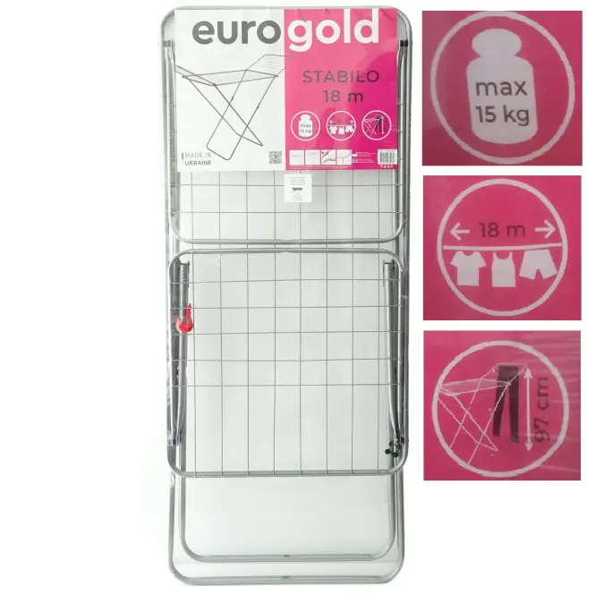Sušiak na bielizeň Eurogold Stabilo 18m,5