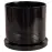 Kvetináč Cylinder Rille 15 cm čierna + podmiska