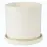 Kvetináč Cylinder Rille 15 cm krémová + podmiska