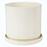 Kvetináč Cylinder Rille 15 cm krémová + podmiska