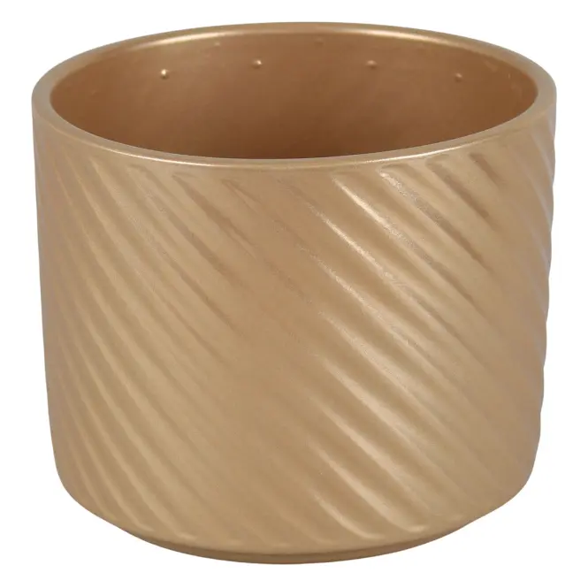 Obal na kvetináč Spirellii 990 14 cm zlatá perlový