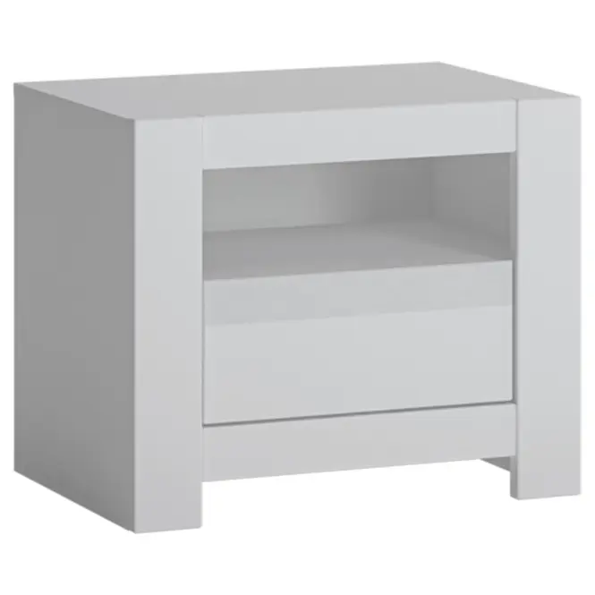 Nočný stolík Novi NVIK05 1S biela alpin/pvc biela supermat