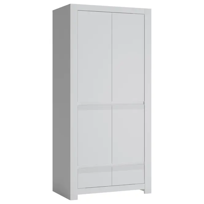 Skriňa Novi NVIS02 2D2S biela alpin/pvc biela supermat