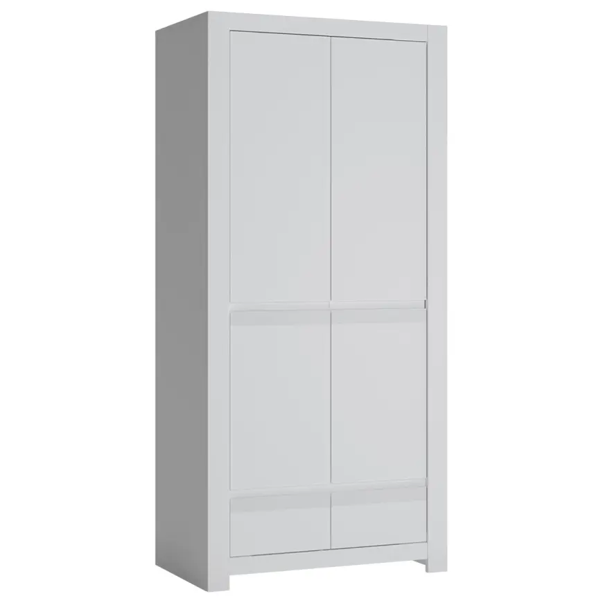 Skriňa Novi NVIS02 2D2S biela alpin/pvc biela supermat