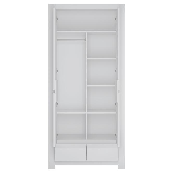 Skriňa Novi NVIS02 2D2S biela alpin/pvc biela supermat