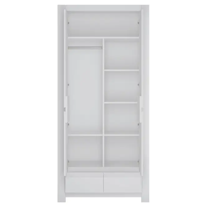 Skriňa Novi NVIS02 2D2S biela alpin/pvc biela supermat,3