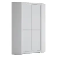 Skriňa Novi NVIS03 rohová 2D biela alpin/pvc biela supermat