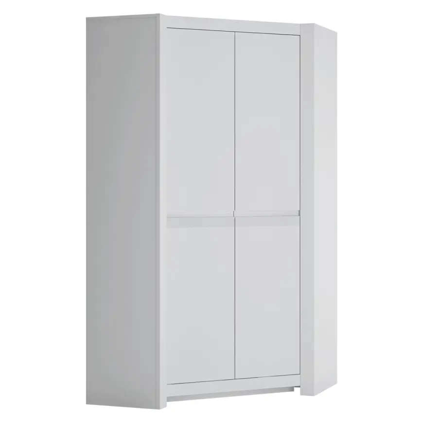 Skriňa Novi NVIS03 rohová 2D biela alpin/pvc biela supermat