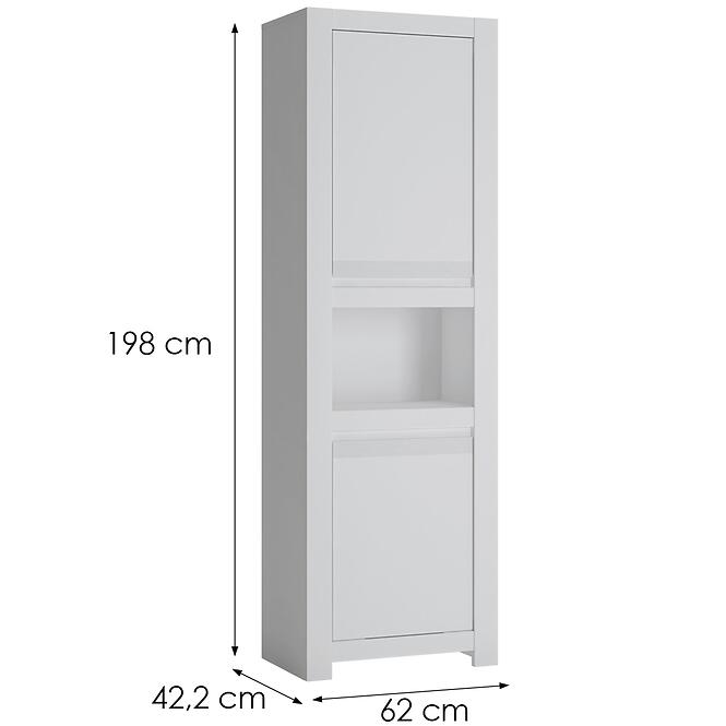 Skriňa Novi NVIS01 2D biela alpin/pvc biela supermat,2