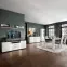 Vitrína Venezia VENV01L 2D alpská biela/dub vicenza čierna/mdf biela l,4