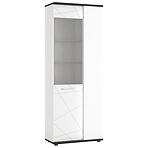 Vitrína Venezia VENV01R 2D alpská biela/dub vicenza čierna/mdf biela l