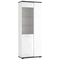 Vitrína Venezia VENV01R 2D alpská biela/dub vicenza čierna/mdf biela l
