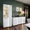 Vitrína Venezia VENV02R 2D alpská biela/dub vicenza čierna/mdf biela l,3