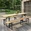 Záhradná pivná súprava prírodná,2