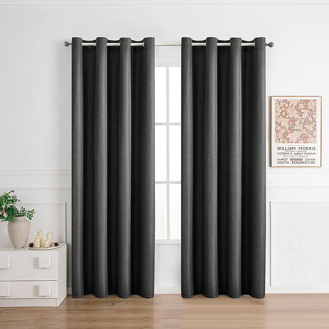 Závesový materiál NORI 005/185GSM tmavosivý 150 Tovar na mieru
