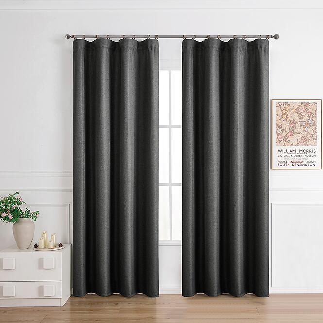 Závesový materiál NORI 005/185GSM tmavosivý 150 Tovar na mieru
