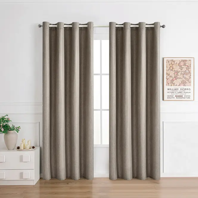 Závesový materiál NORI 005/185GSM hnedý 150 Tovar na mieru