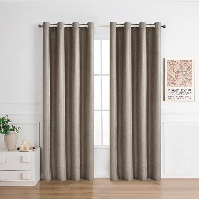 Závesový materiál NORI 005/185GSM hnedý 150 Tovar na mieru