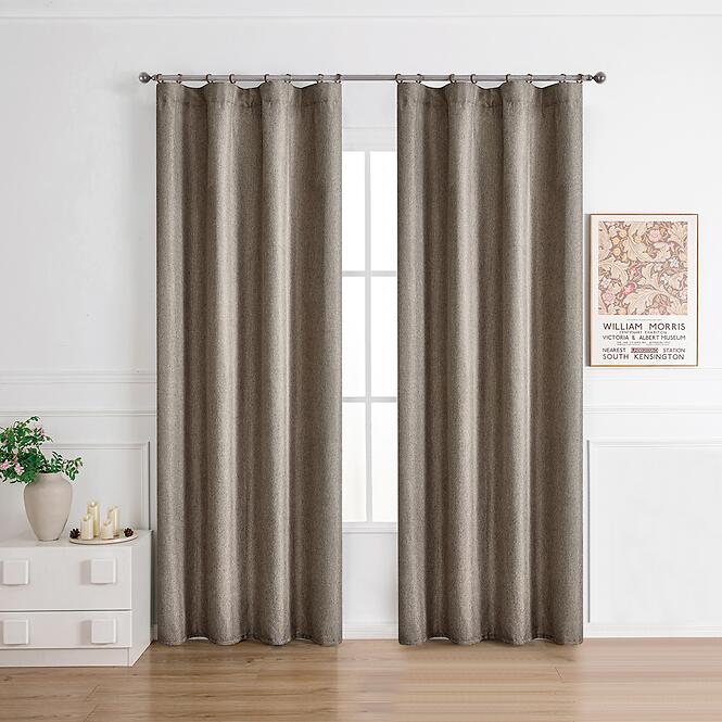 Závesový materiál NORI 005/185GSM hnedý 150 Tovar na mieru