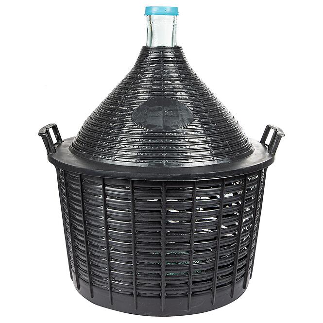 Demižón na víno 25 l v plastovom košíku