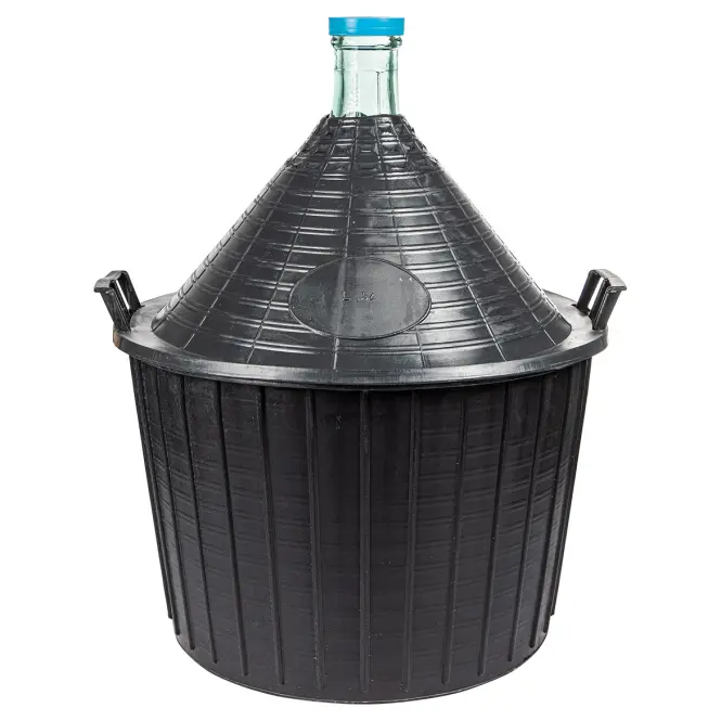 Demižón na víno 54 l v plastovom košíku