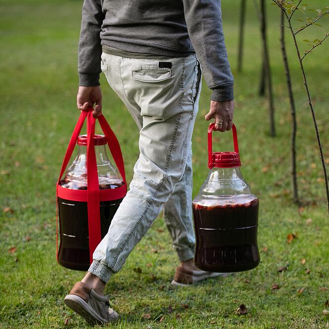 Demižón na víno ľahký, nerozbitný, s popruhmi 10 l