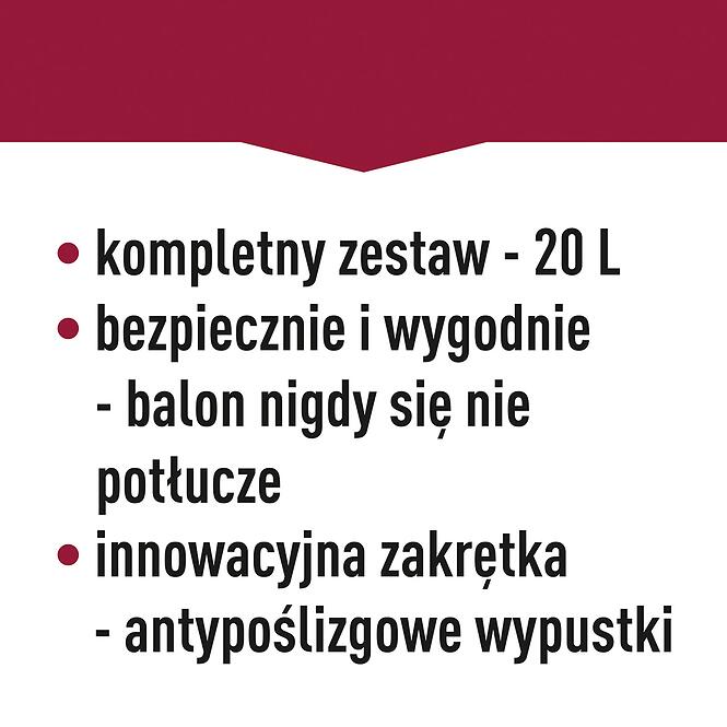 Demižón na víno ľahký, nerozbitný, s popruhmi 20 l