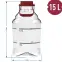 Demižón na víno ľahký, nerozbitný, s úchytom 15 l,3