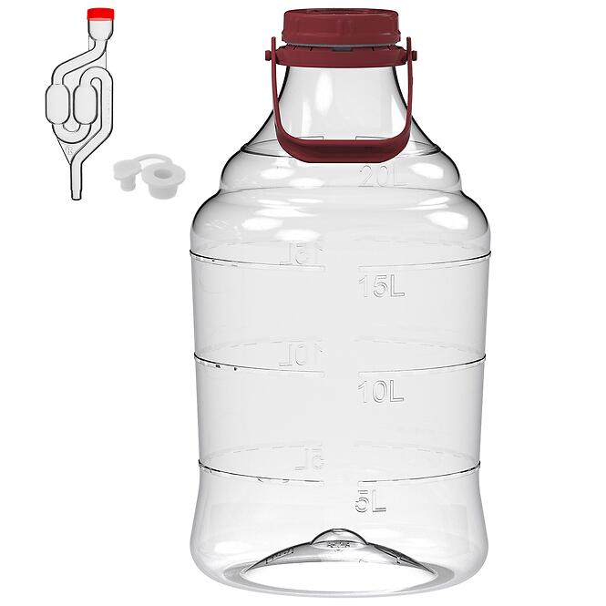 Demižón na víno ľahký, nerozbitný, s úchytom 20 l