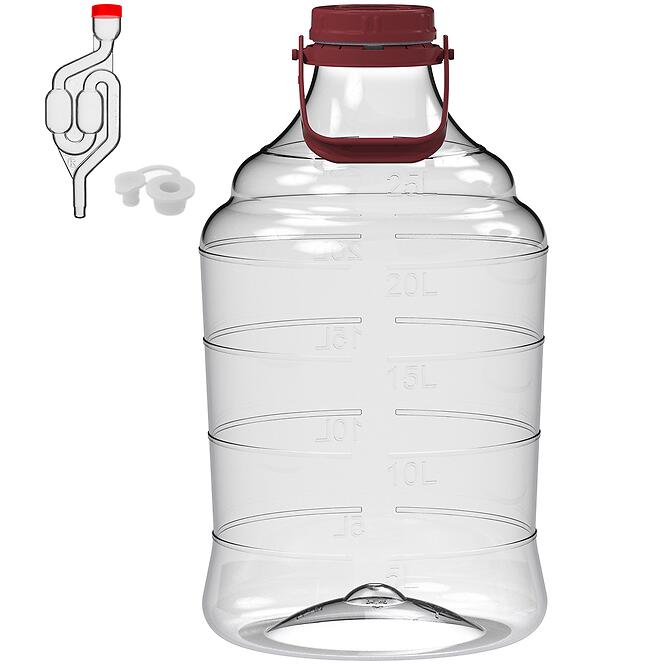 Demižón na víno ľahký, nerozbitný, s úchytom 25 l
