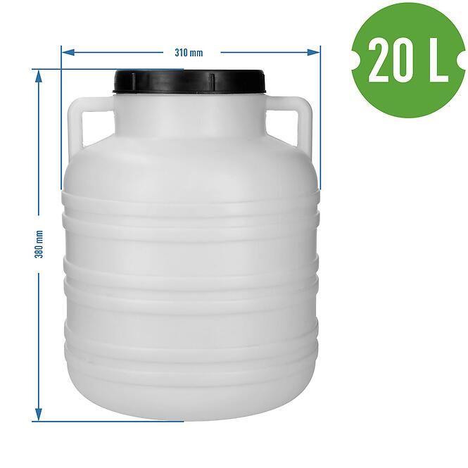 Sud na kvasenie – biely, úchyty 20 l
