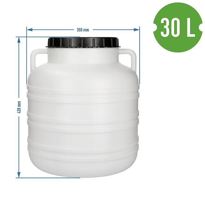Sud na kvasenie – biely, úchyty 30 l,2
