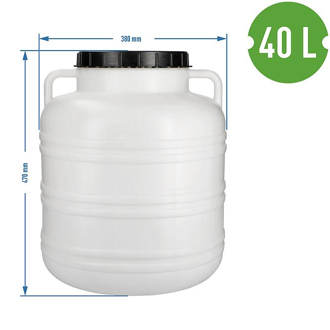 Sud na kvasenie – biely, úchyty 40 l