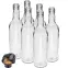 Fľaša 500 ml úzka na alkohol s čiernym uzáverom na závit 6 ks,2